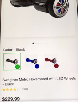 Hoverboard with LED wheels-black