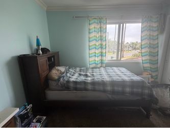 Twin Craftsman Wood Bed Frame with Headboard Storage