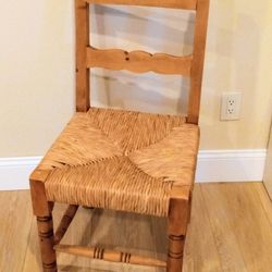 Wood And Rattan/Wicker Chair $25