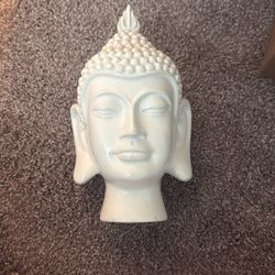 Buddha Head White Decor