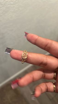 10k flower ring