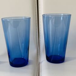 Blue Drinking Glasses Of 4