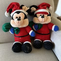 2 Minnie Mouse Santas 