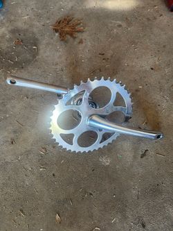Chrome cruiser crank set and bottom bracket