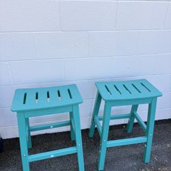 Blue Outdoor Barstool Set Of 2