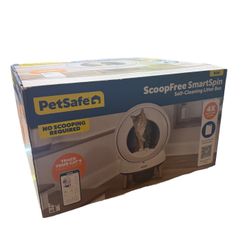 PETSAFE SCOOP FREE SMART SPIN SELF-CLEANING CAT LITTER BOX - NEW