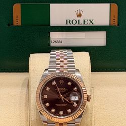 2018 Rolex Preowned 41mm DateJust-II Chocolate Diamond Dial-W/Card