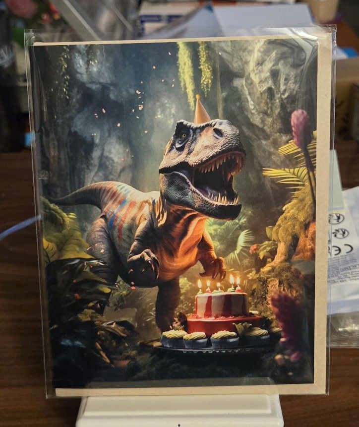 3D Dino Birthday Card