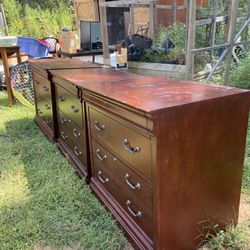 Large File Cabinet 2 Drawers Cherry Wood, 32”Hx32”W 