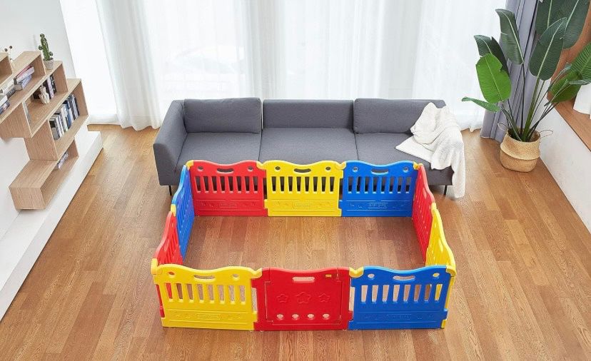 10 Panel Baby Care Playpen Baby Gate Safety Play Yard - See My Items