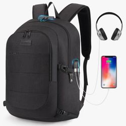 (775) Travel Laptop Backpack Water Resistant Anti-Theft Bag with USB Charging Port and Lock 15.6 Inch Computer Business Backpacks for Women Men Work C