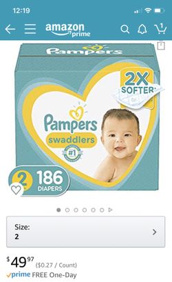 Brand new Pampers Swaddlers Size 2