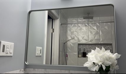 Silver Framed Bathroom Mirror