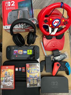 Nintendo switch 2 with 4 games