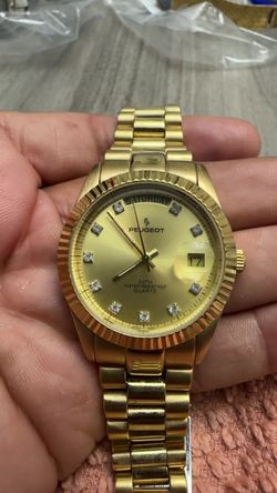Peugeot Gold-Tone Quartz Watch