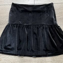 Forever 21 Black Velour Skirt Girl’s Size Large 7/8 EUC