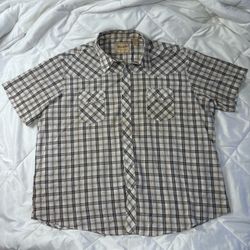 Wrangler Western Plaid Short Sleeve Shirt