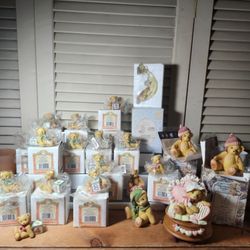 24 Vintage Enesco Cherished Teddies Lot: By Patricia Hillman & Her Son Glenn In 1992