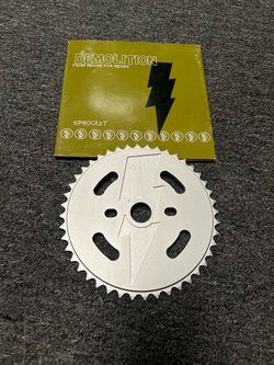 NEW Demolition BMX 44T Sprocket – 6061 Aluminum – 6mm Thick – Silver