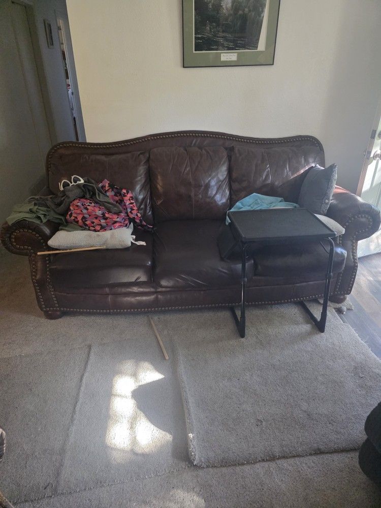 Brown Leather Couches