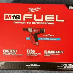 M18 FUEL ONE-KEY 18V Lithium-Ion Brushless Cordless 1/4 in. Lockbolt Tool (Tool-Only)