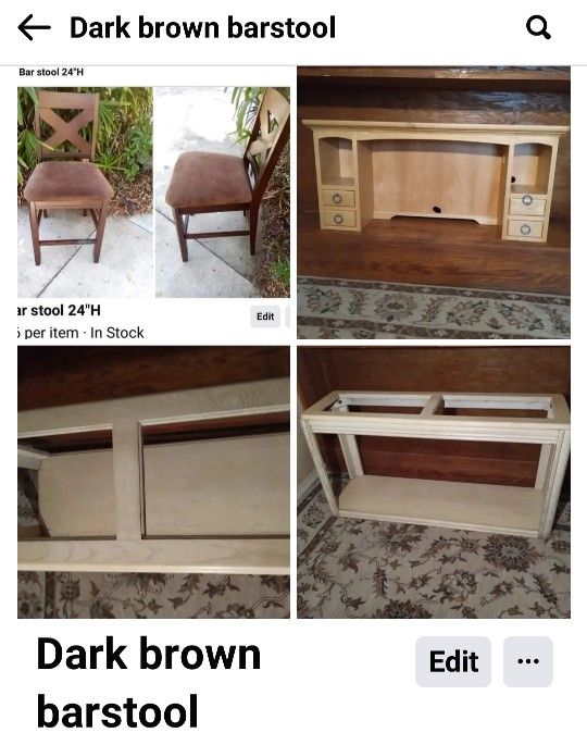 Dark Brown Barstool