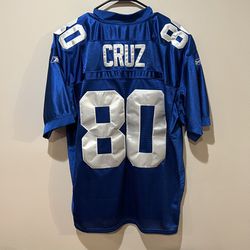 Reebok NFL New York Giants Victor Cruz #80 Super Bowl XLVI Jersey