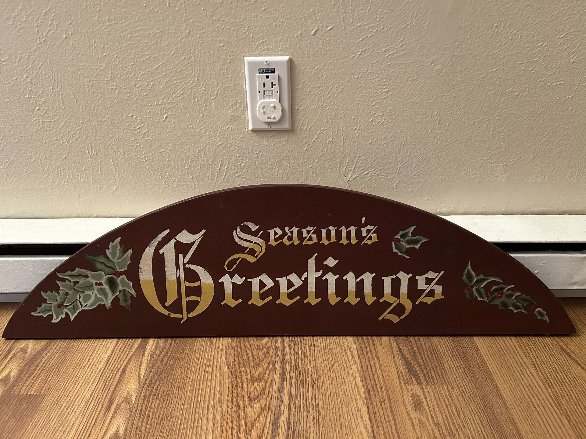 Vintage Season’s Greetings Sign