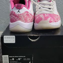 Jordan Retro 11 (Pink Snake Skin)
