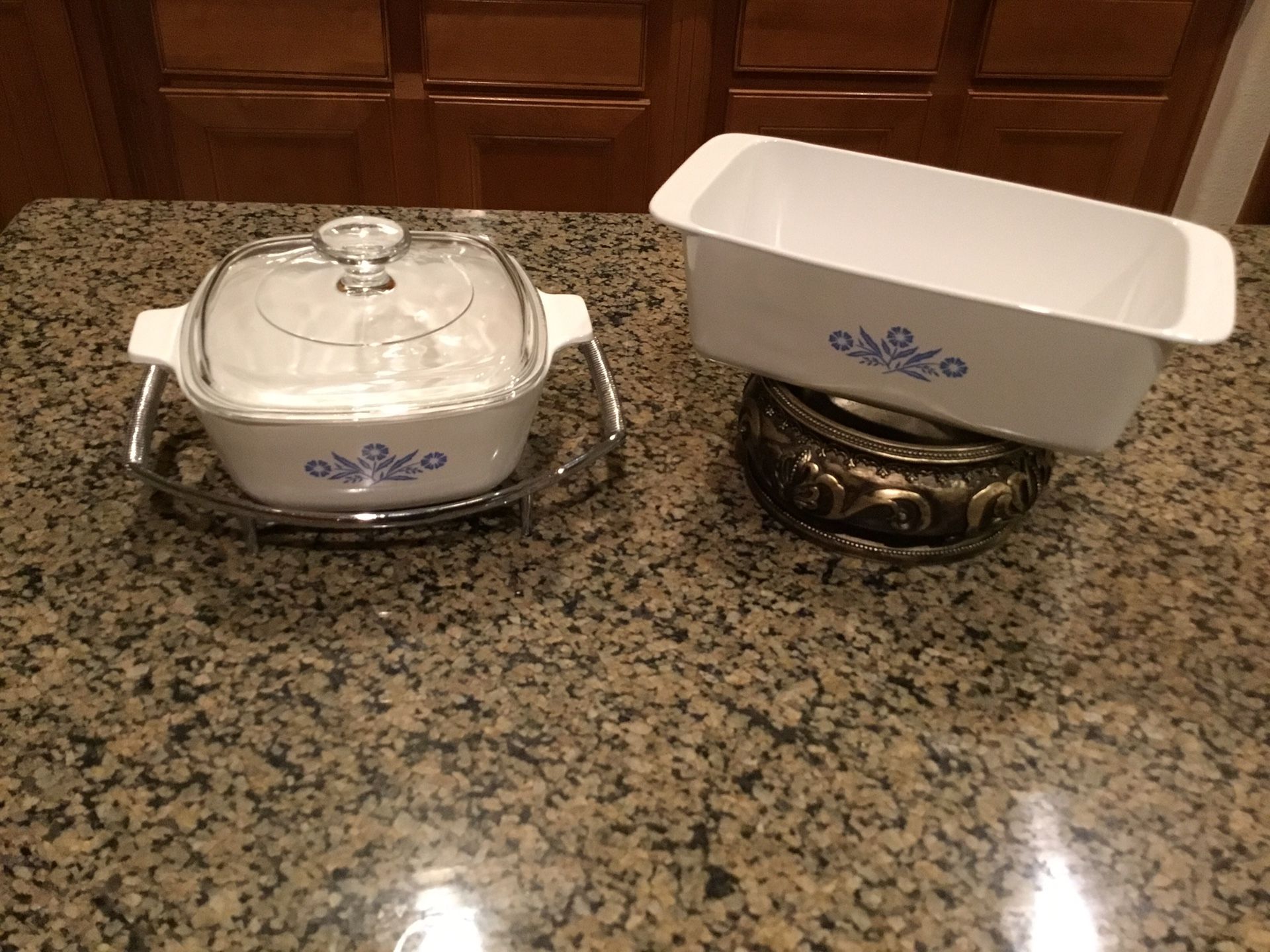 Corningware Blue Cornflower Casserole and Loaf Dish