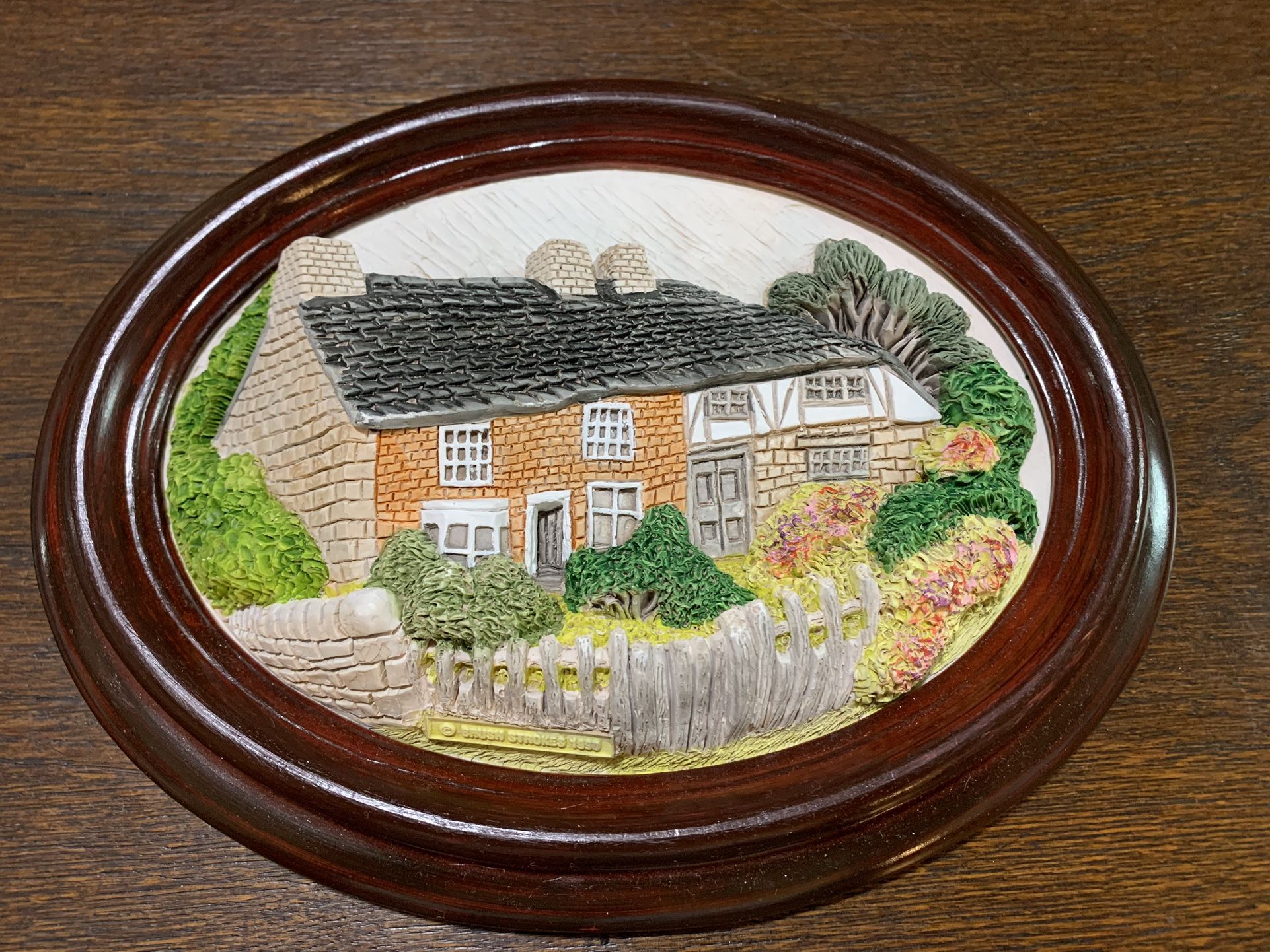 VINTAGE 1988 BRUSH STROKES 3-D PAINTED SCULPTURE