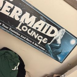 Mermaid Vintage Sign For Wall