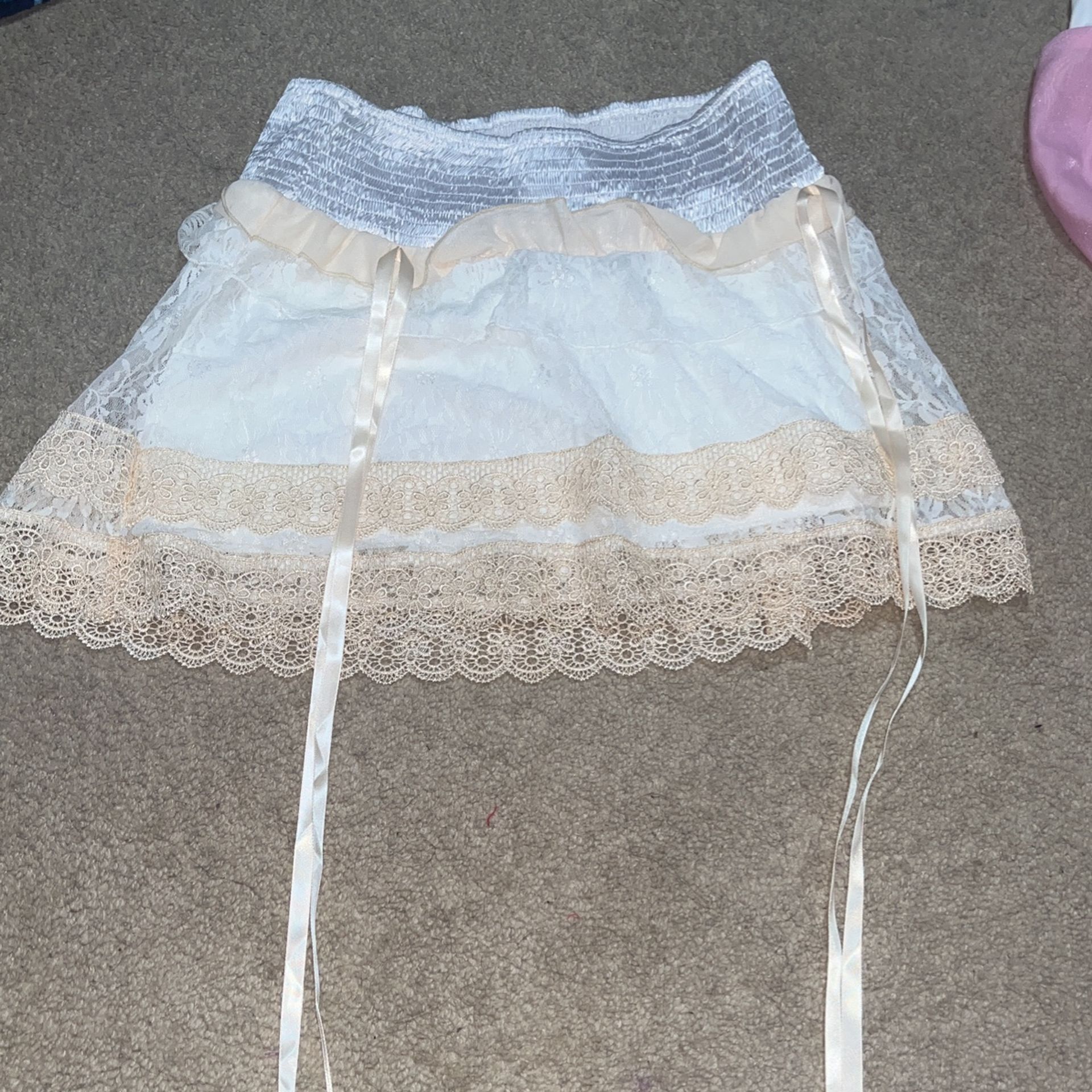 Coquette Lace Skirt with Ribbons
