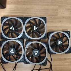 Apevia 120mm 3-Pin RGB Fans for Gaming Computer PC Desktop