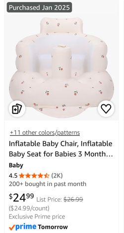 Inflatable Baby Floor Seat – Floral Print