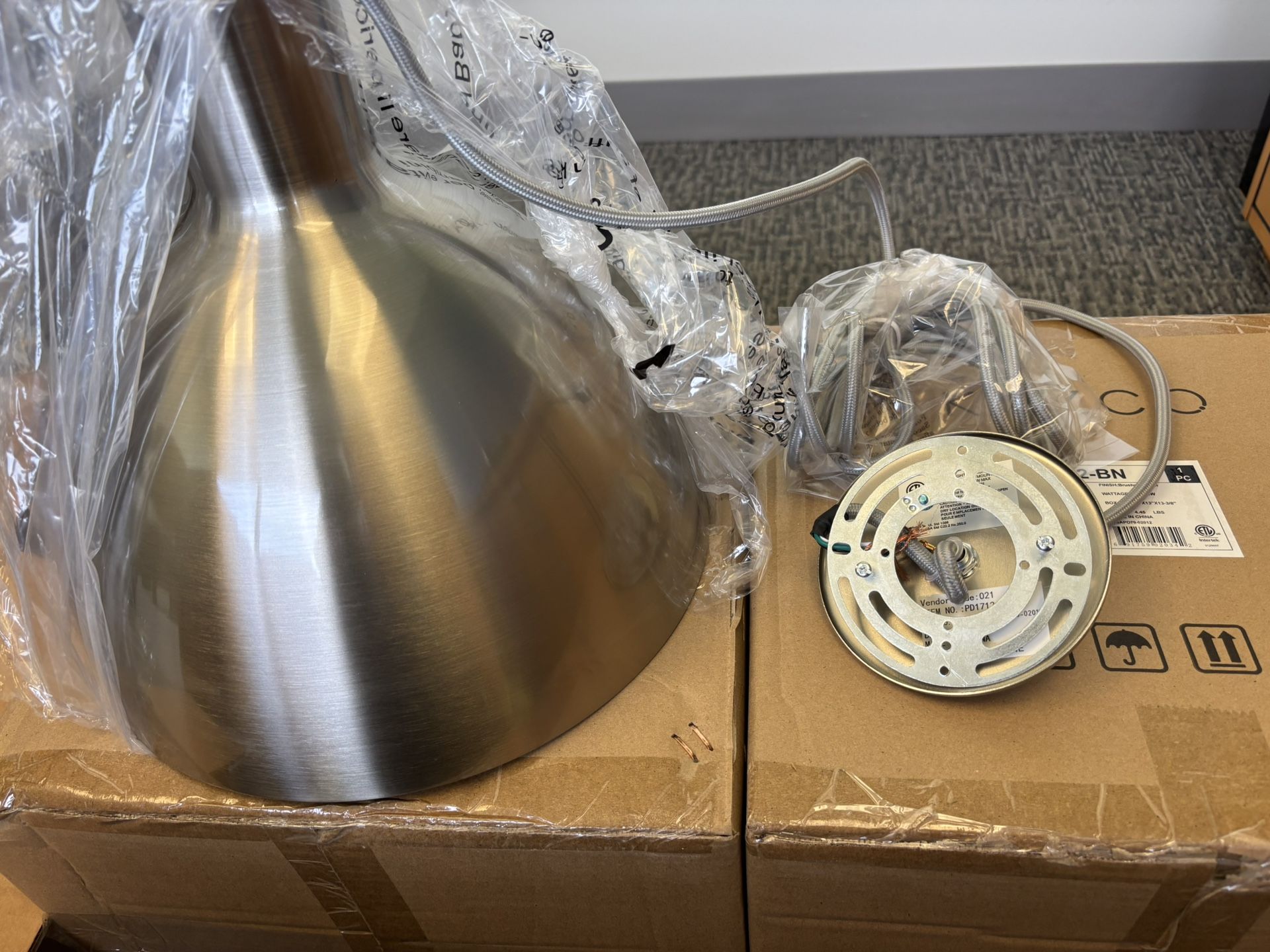 Set Of 3 Kuzco Chroma Pendants Lighting - Brushed Nickel