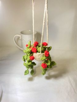 Hanging Crochete Flowers