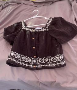 cute black top with white print