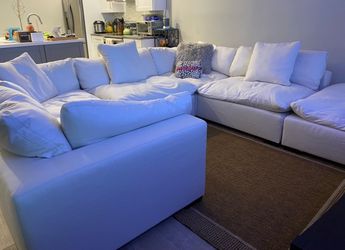 Down Filled Sectional w/ Ottoman