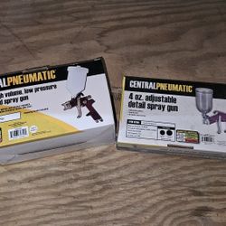 Two Brand New Central Pneumatic Gravity Feed Air Spray Gun