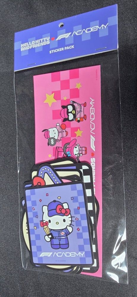 Hello Kitty X F1 Stickers Set F1 Academy Las Vegas Grand Prix Formula 1 Snoopy And Mickey Mouse 