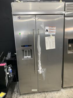 Kitchen aid 42” built in refrigerator in stainless steel new open box