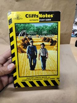 Of Mice And Men DVD With Cliffs Notes Ultimate Study Guide Book Used And Tested