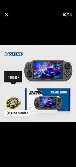 LASTEND SF3000 Portable Retro Handheld Video Game Console, 4.5" IPS Display, 3000mAh Rechargeable Battery, 16GB TF Card Compact Mini Gaming Gadget, Ga