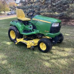 John Deere X740 Heavy Diesel Riding Lawnmower W/ 62 In Deck