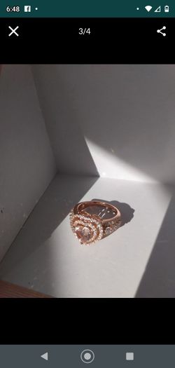 Rose gold Heart diamond ring