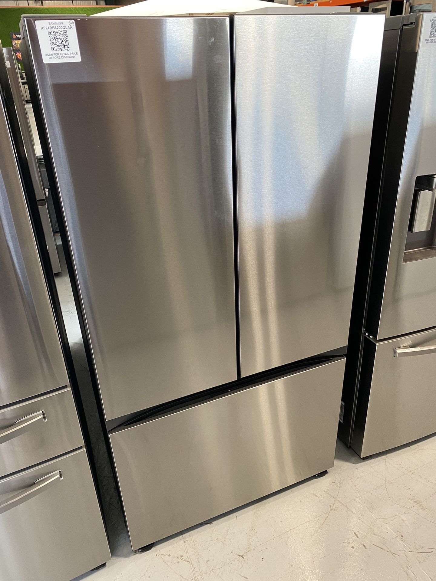 Stainless Steel 3-Door French Door Refrigerator - 24 Cu. Ft.
