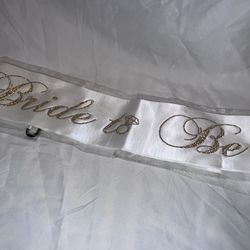Brand New Bride Banner For Bachelorette, Bridal Shower And Many More! White And Gold 