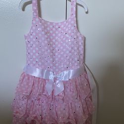 Pink Polk A Dot Kids Dress