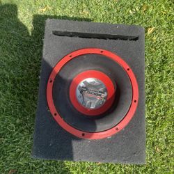 10 inch performance technique subwoofer with boarded box